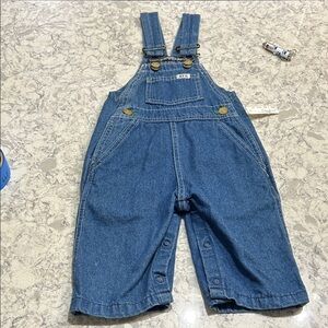 Vintage Key Classic Blue Infant Overalls